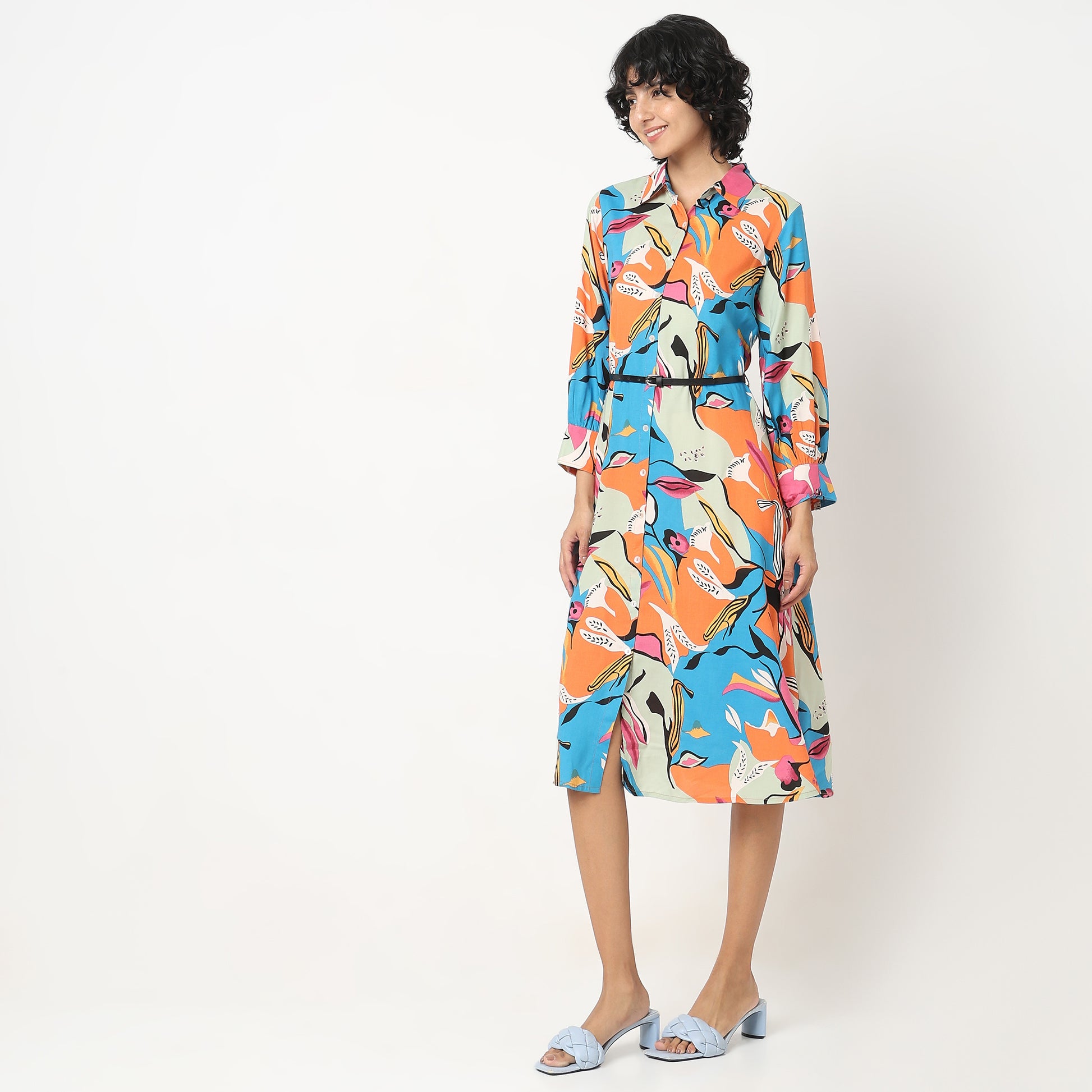 Straight Fit Printed Dress