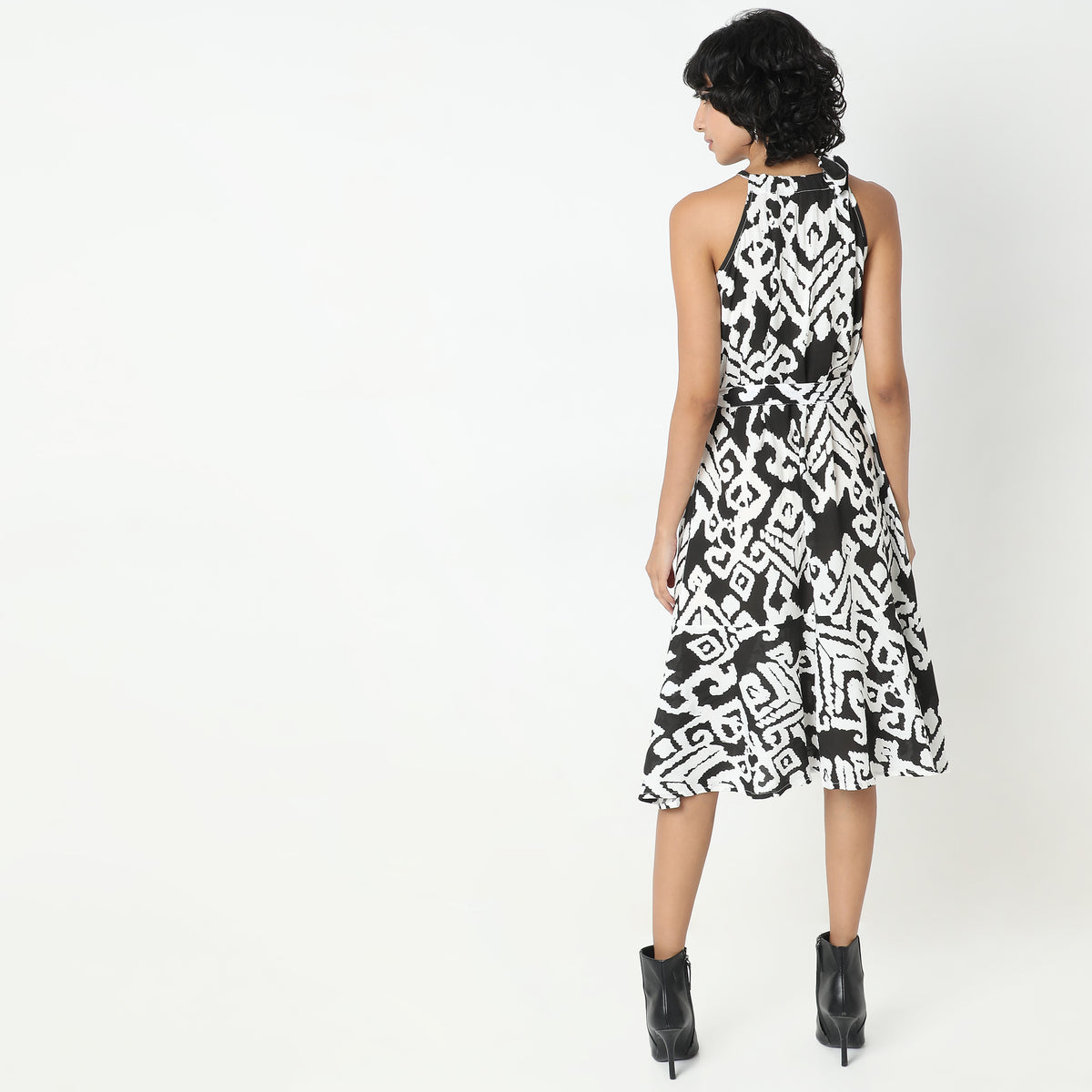 Flare Fit Printed Dress