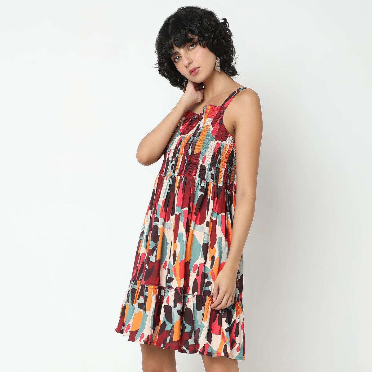 Flare Fit Printed Dress