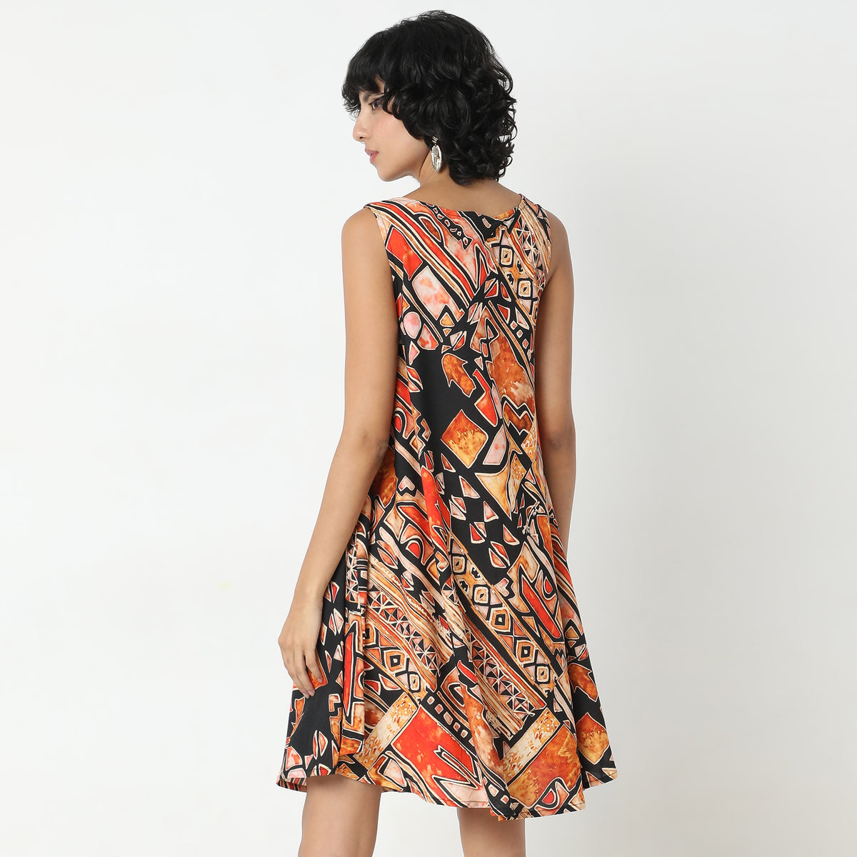 Flare Fit Printed Dress