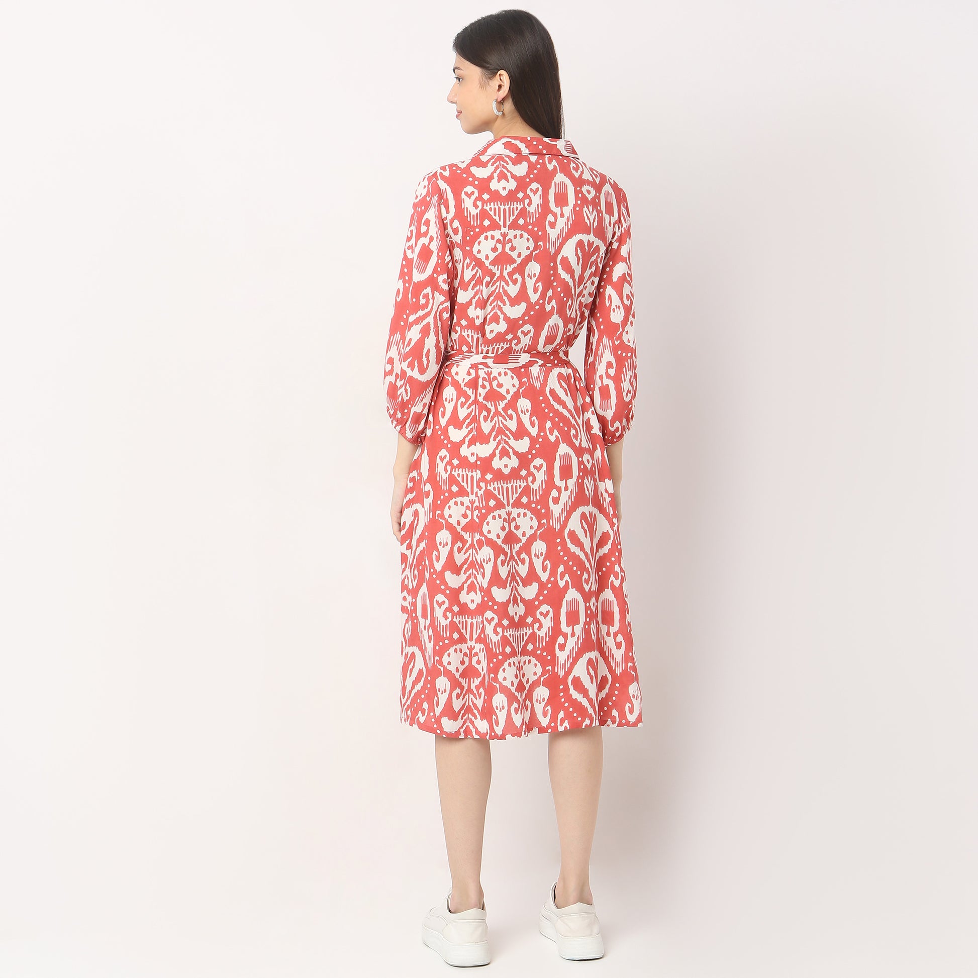 Flare Fit Printed Dress