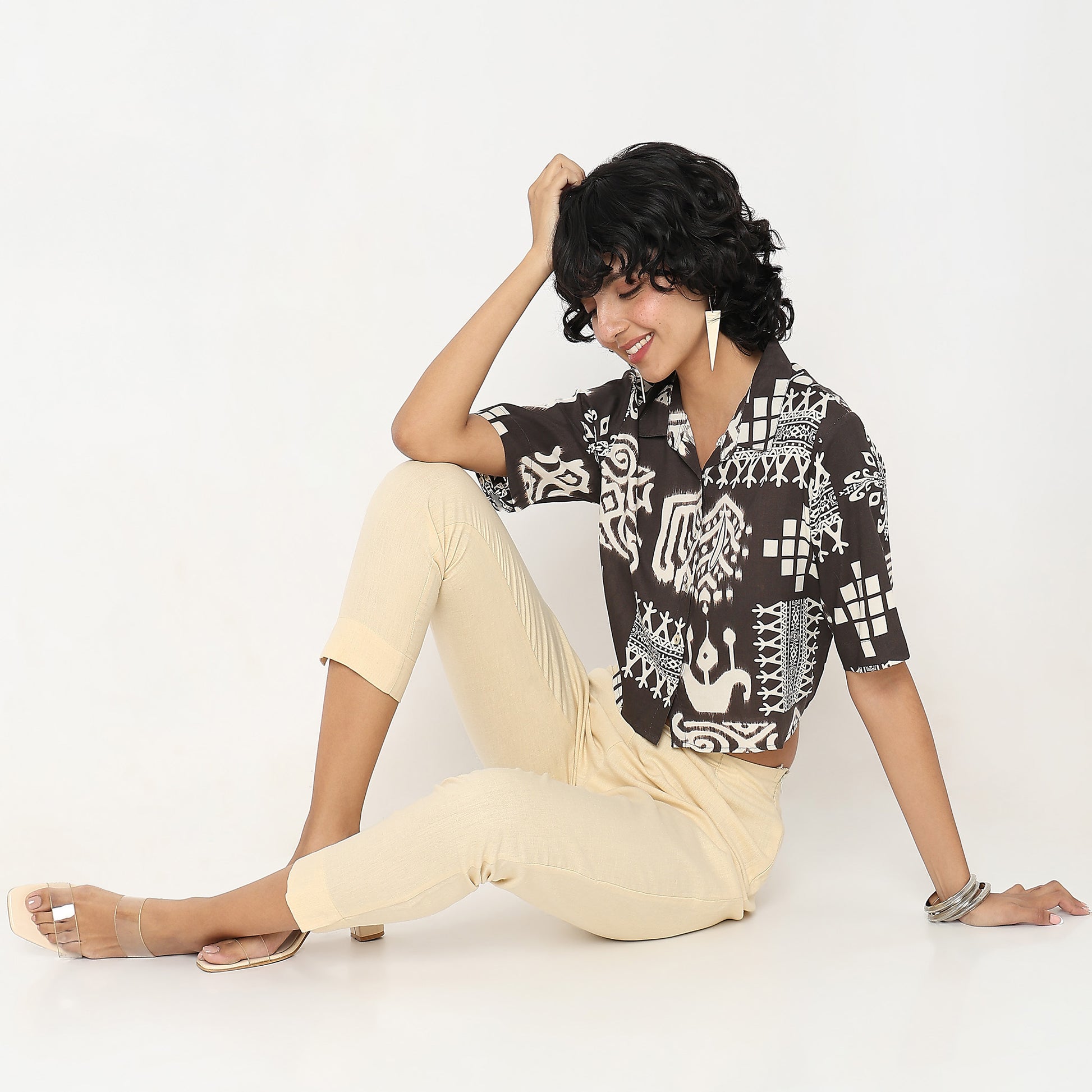 Camp Collar Crop Shirt