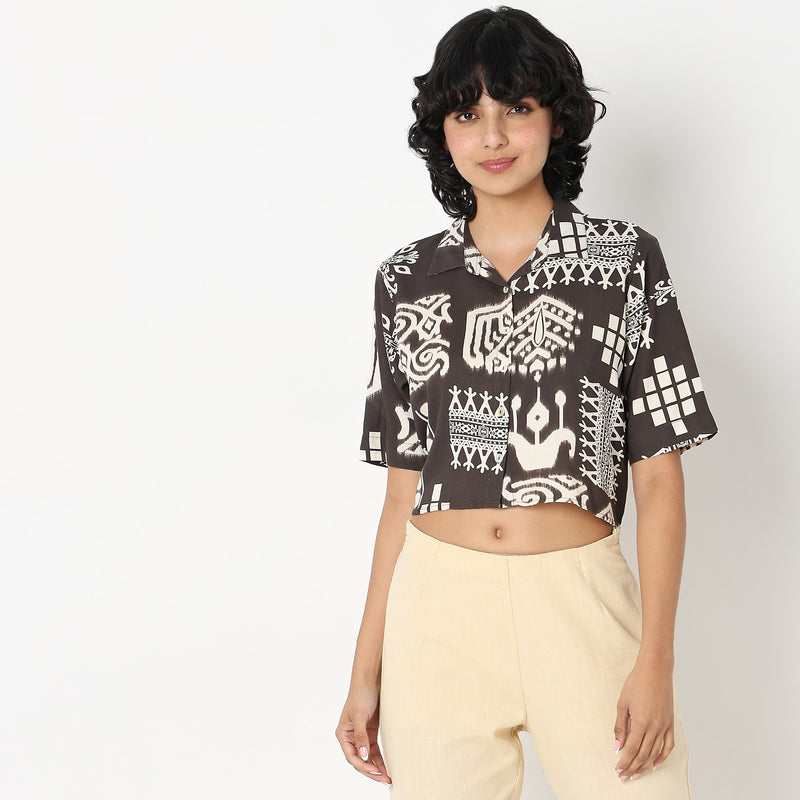 Regular Fit Printed Top