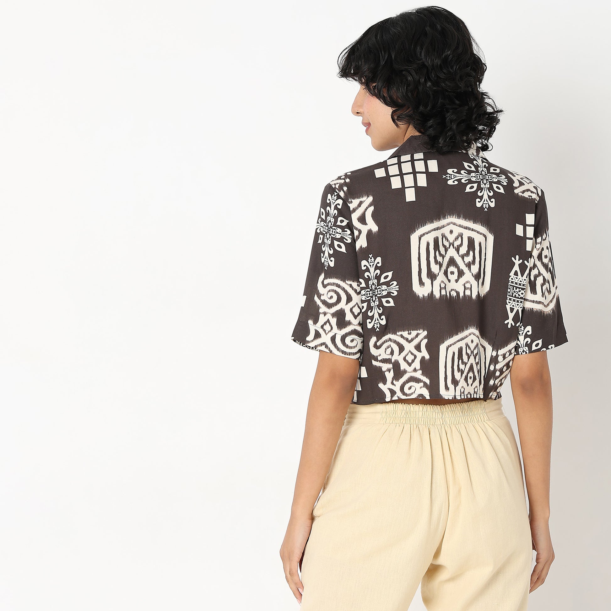 Camp Collar Crop Shirt