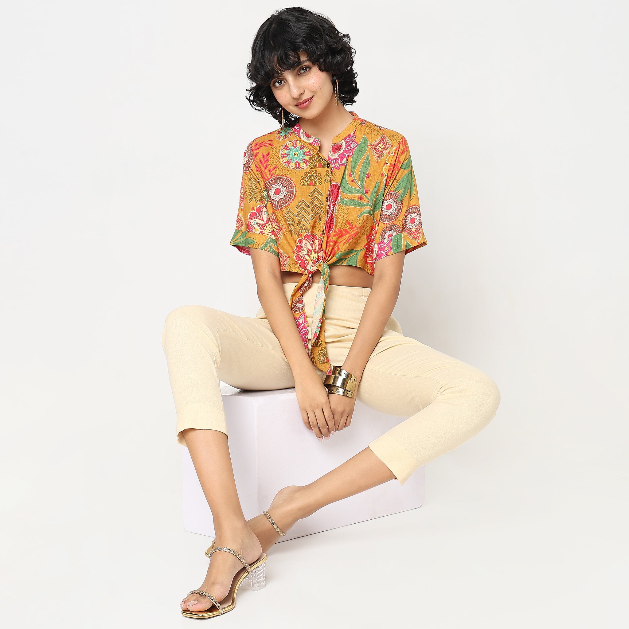 Regular Fit Printed Top