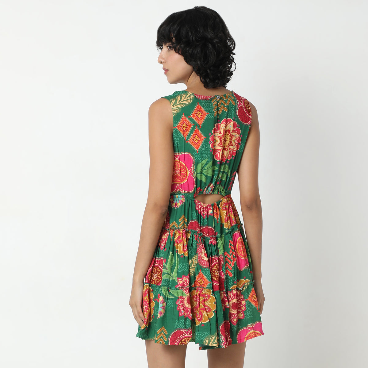 Flare Fit Printed Dress