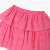 Girls Flare Fit Above Knee Pleats Mid Rise Skirt