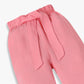 Girls Textured Bottom Full Length Mid Rise Pants