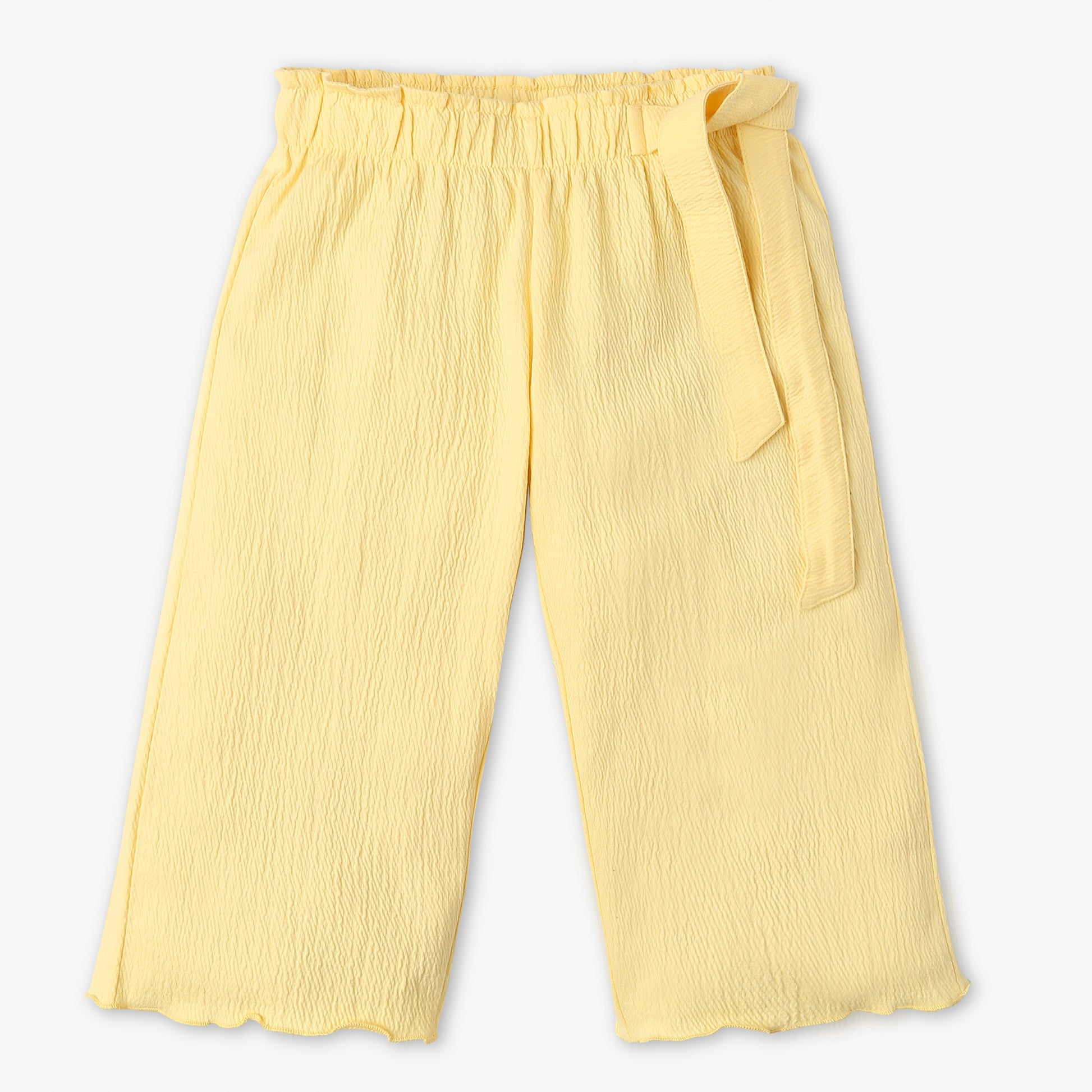 Girls Stylish Culottes With Paper Bag Waistband and Belt