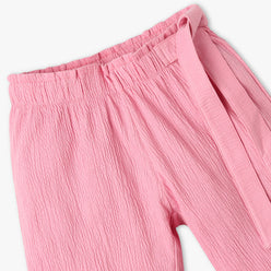Girls Stylish Culottes With Paper Bag Waistband and Belt