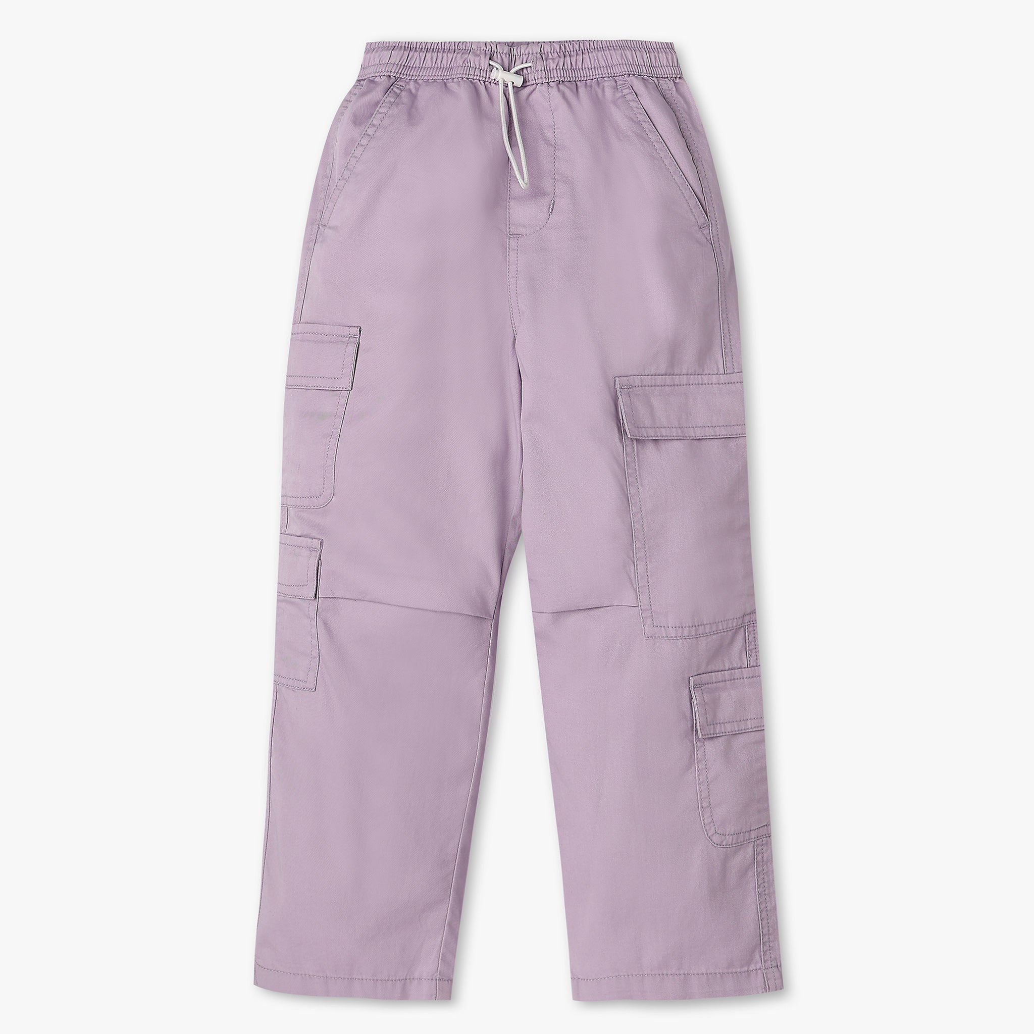 Girls Solid Full Length Joggers