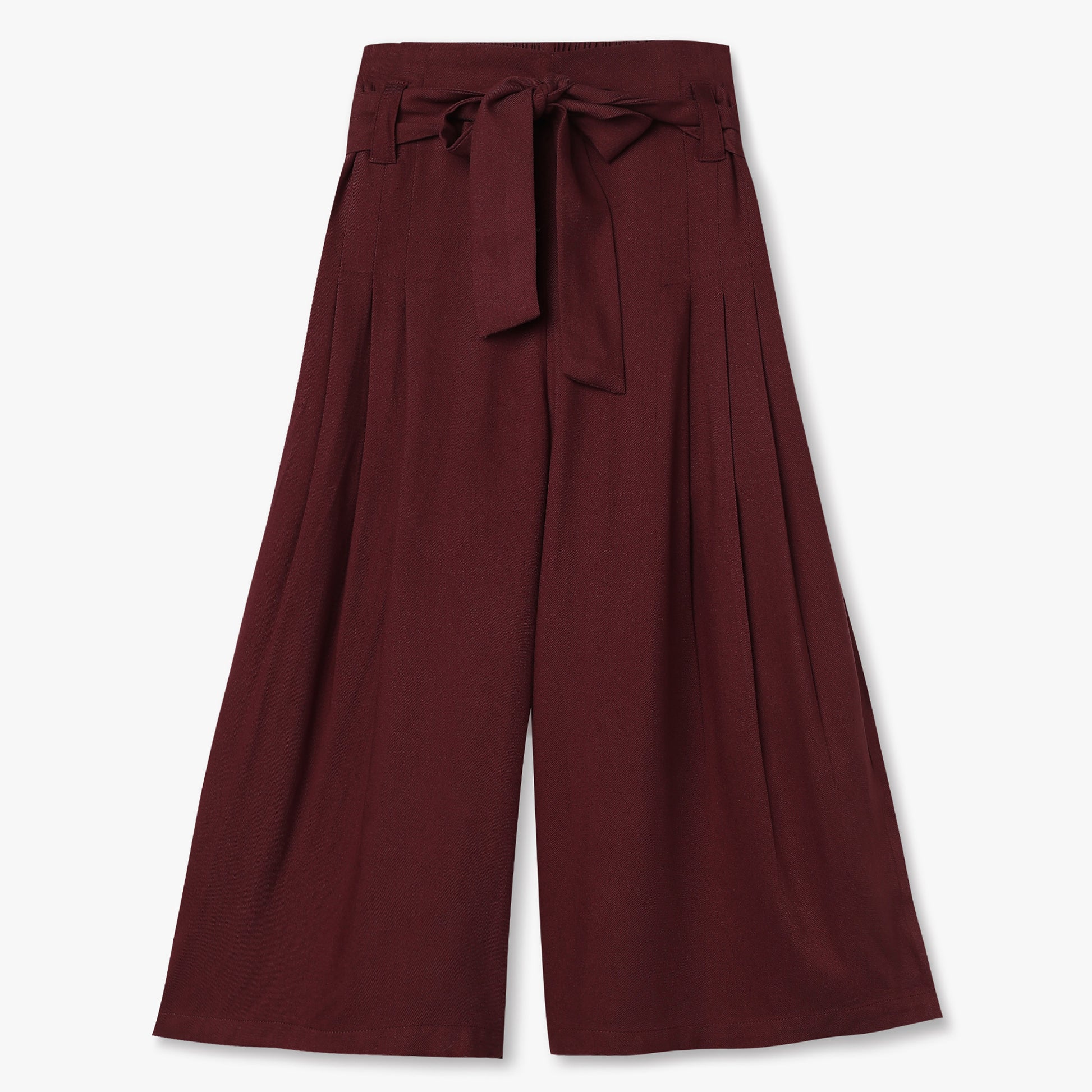 Buy Girls Regular Fit Solid Full Length Mid Rise Palazzos  - Style Union