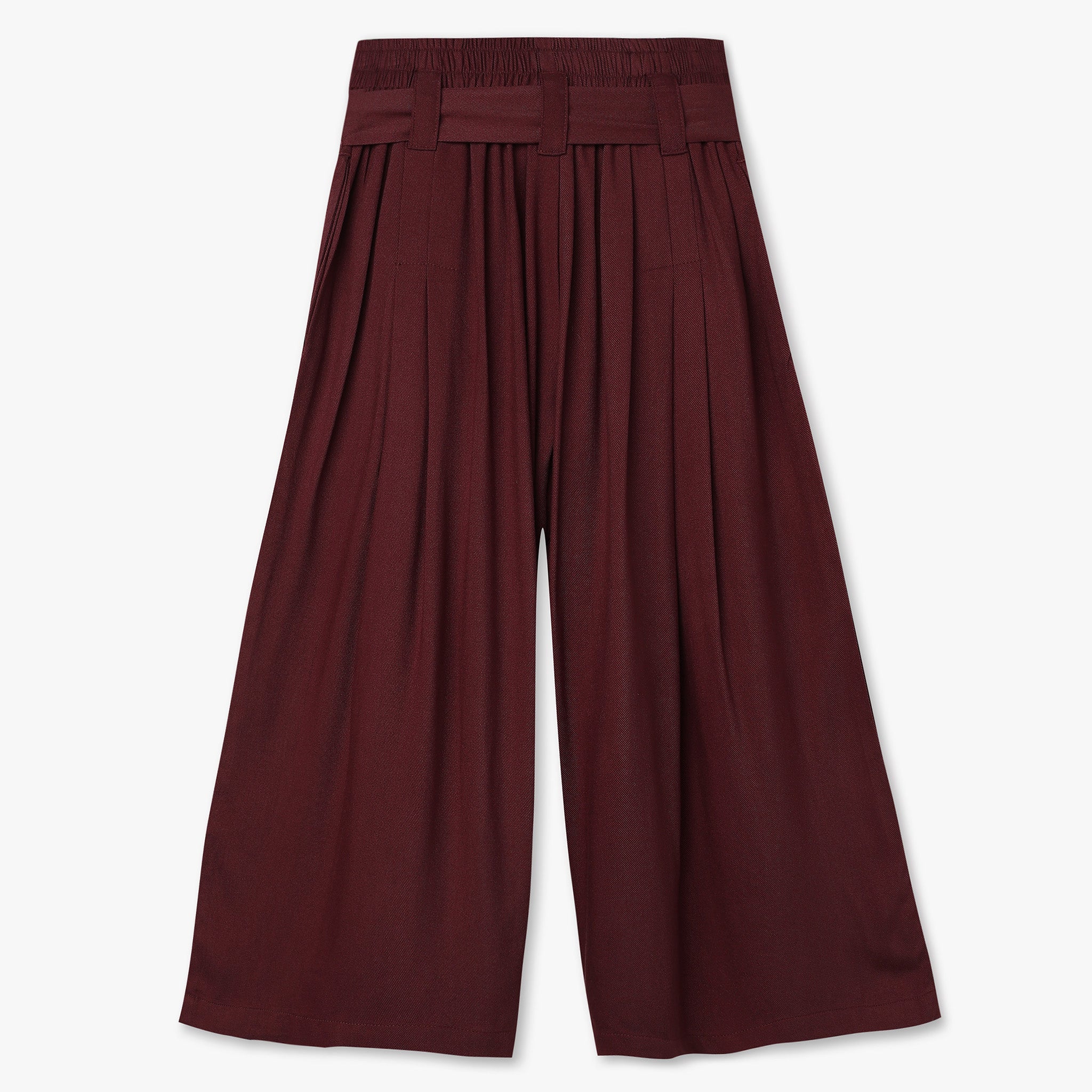 Buy Girls Regular Fit Solid Full Length Mid Rise Palazzos  - Style Union