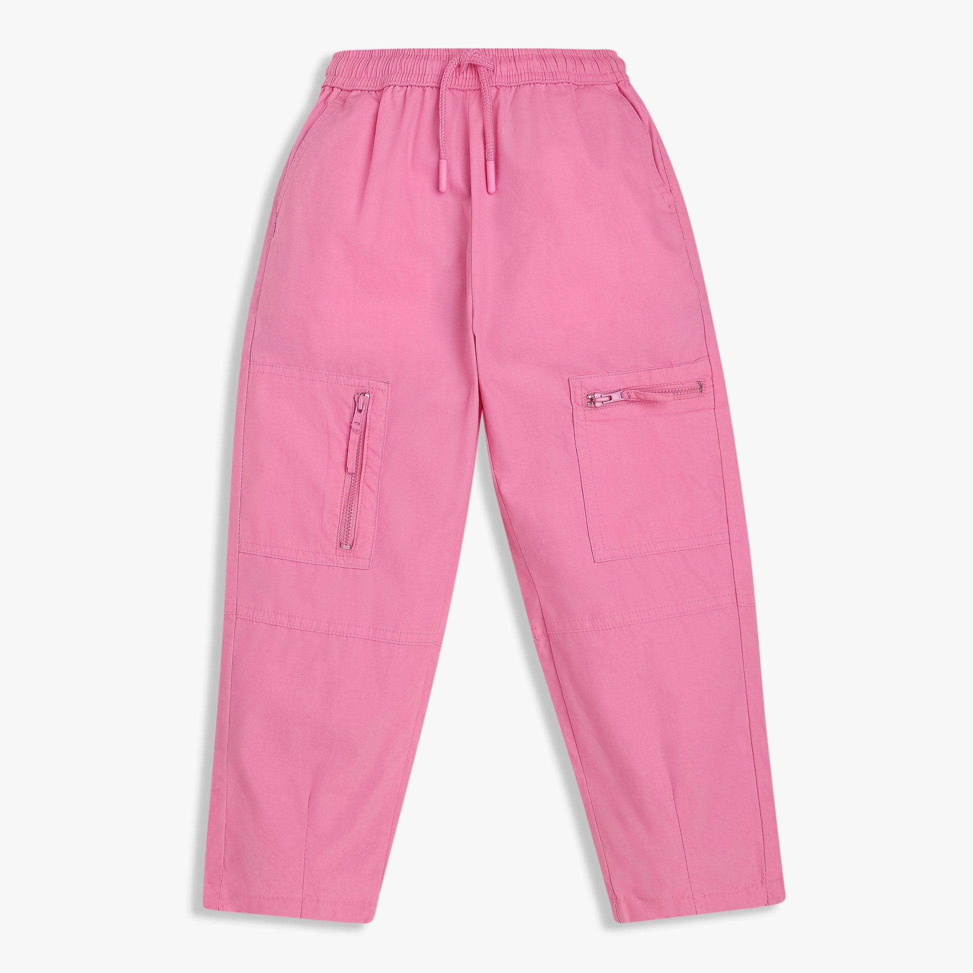 Girls Cotton Solid Joggers