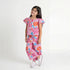 Girls Cotton Floral Print Wide Leg Pants