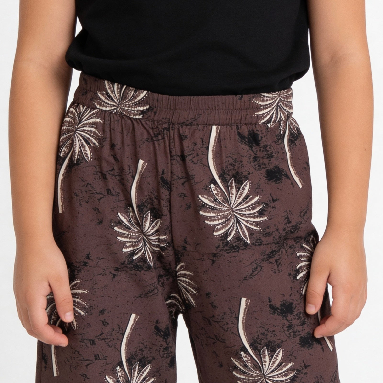 Girls Cotton Printed Wide Leg Boho Pants