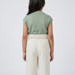 Girls Straight Wide Leg Pants With Belt Detail