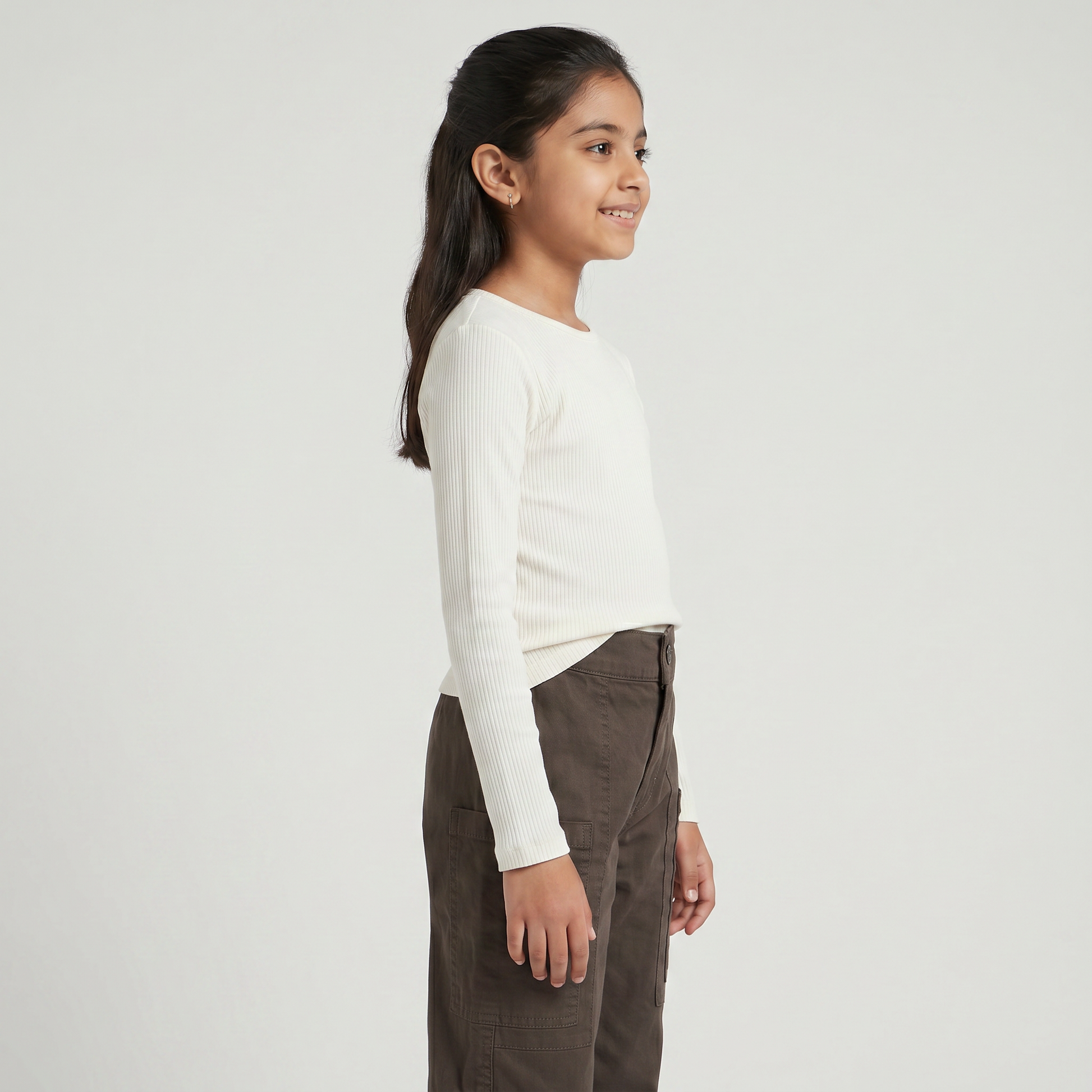 Girls Enlarged Pocket Slouch Fit Pants