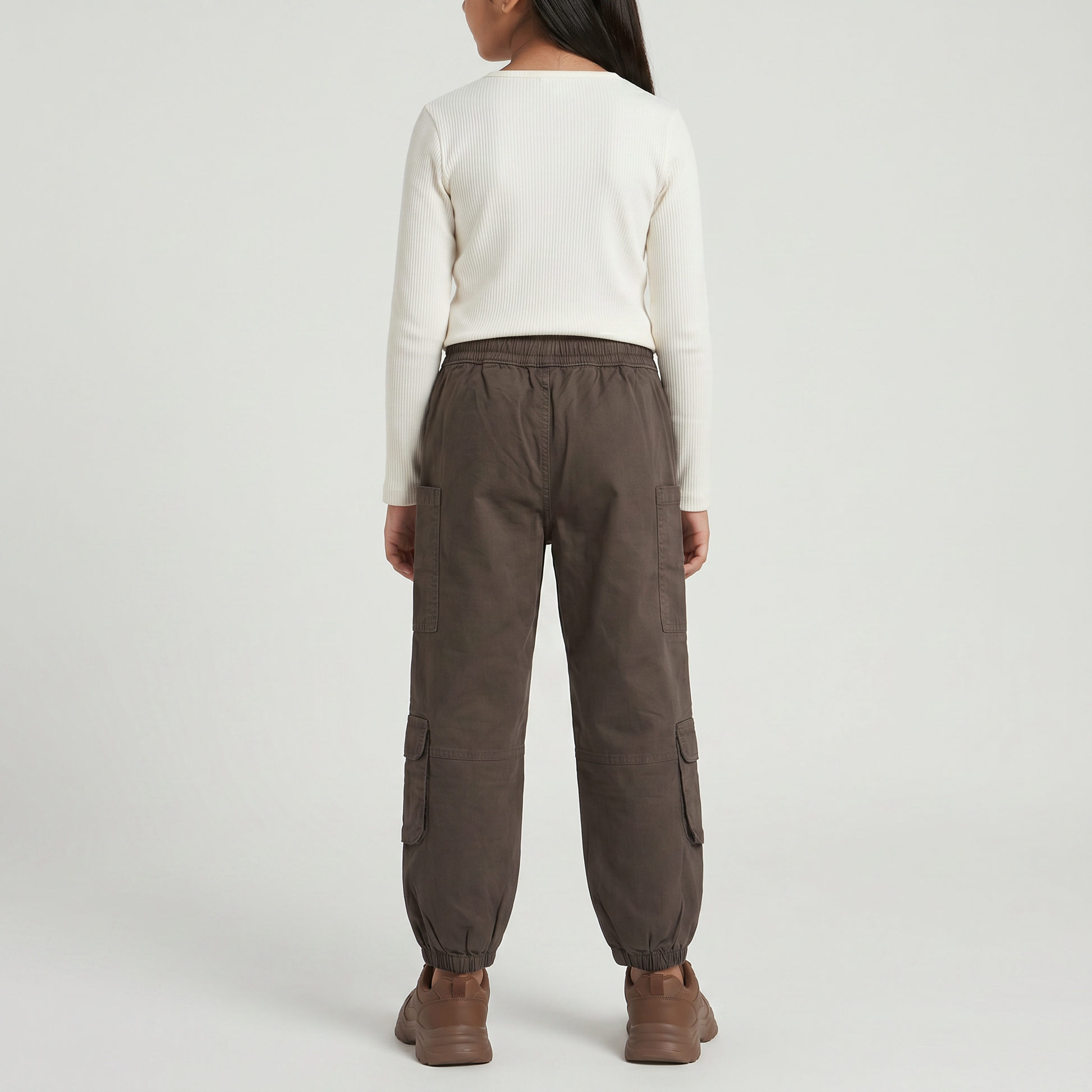 Girls Enlarged Pocket Slouch Fit Pants