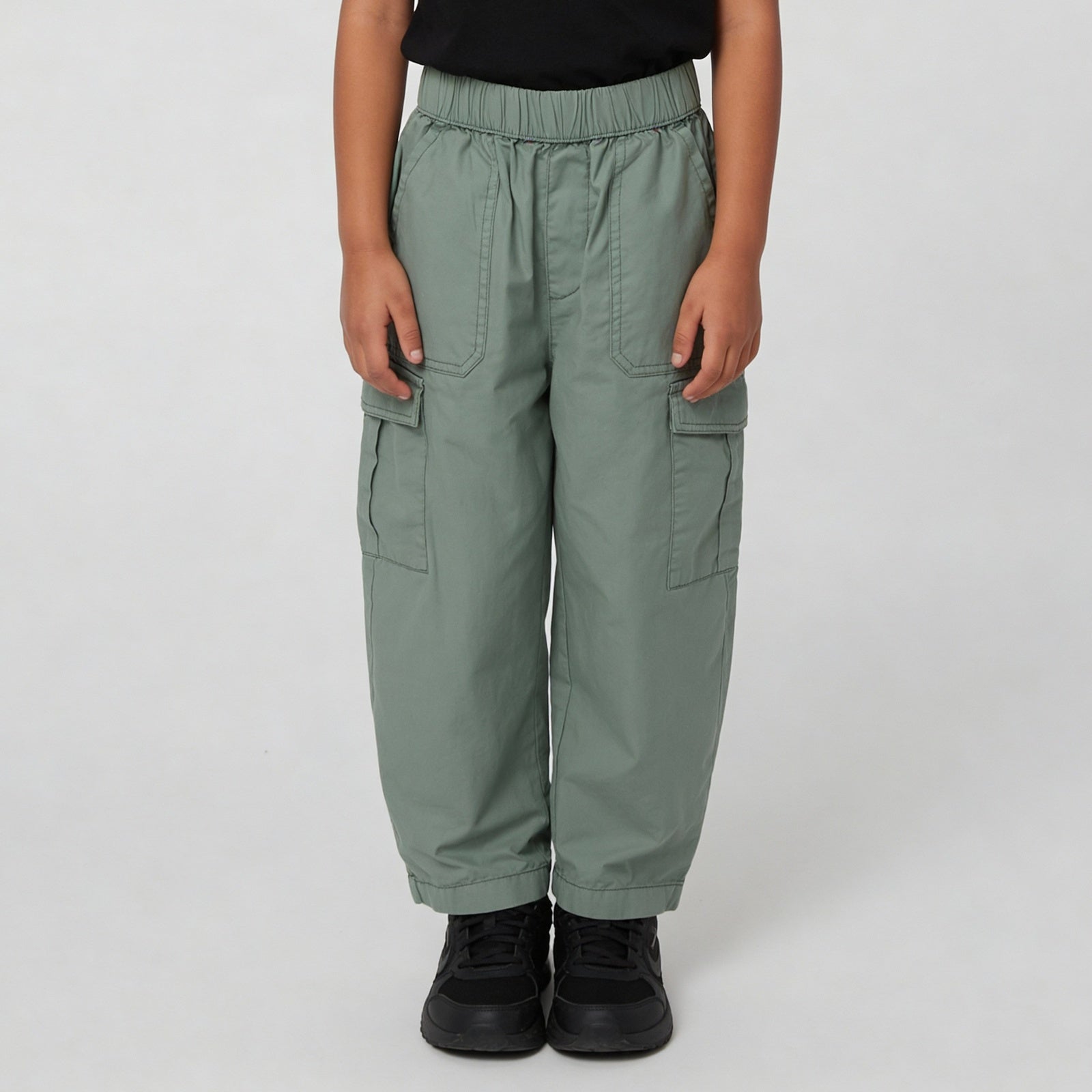 Girls Cotton Solid Joggers