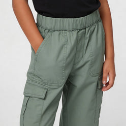 Girls Cotton Solid Joggers