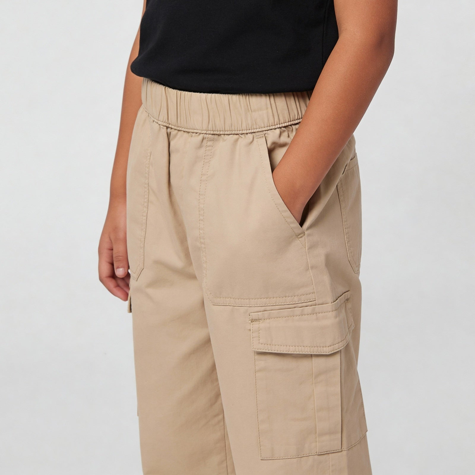 Girls Cotton Solid Joggers