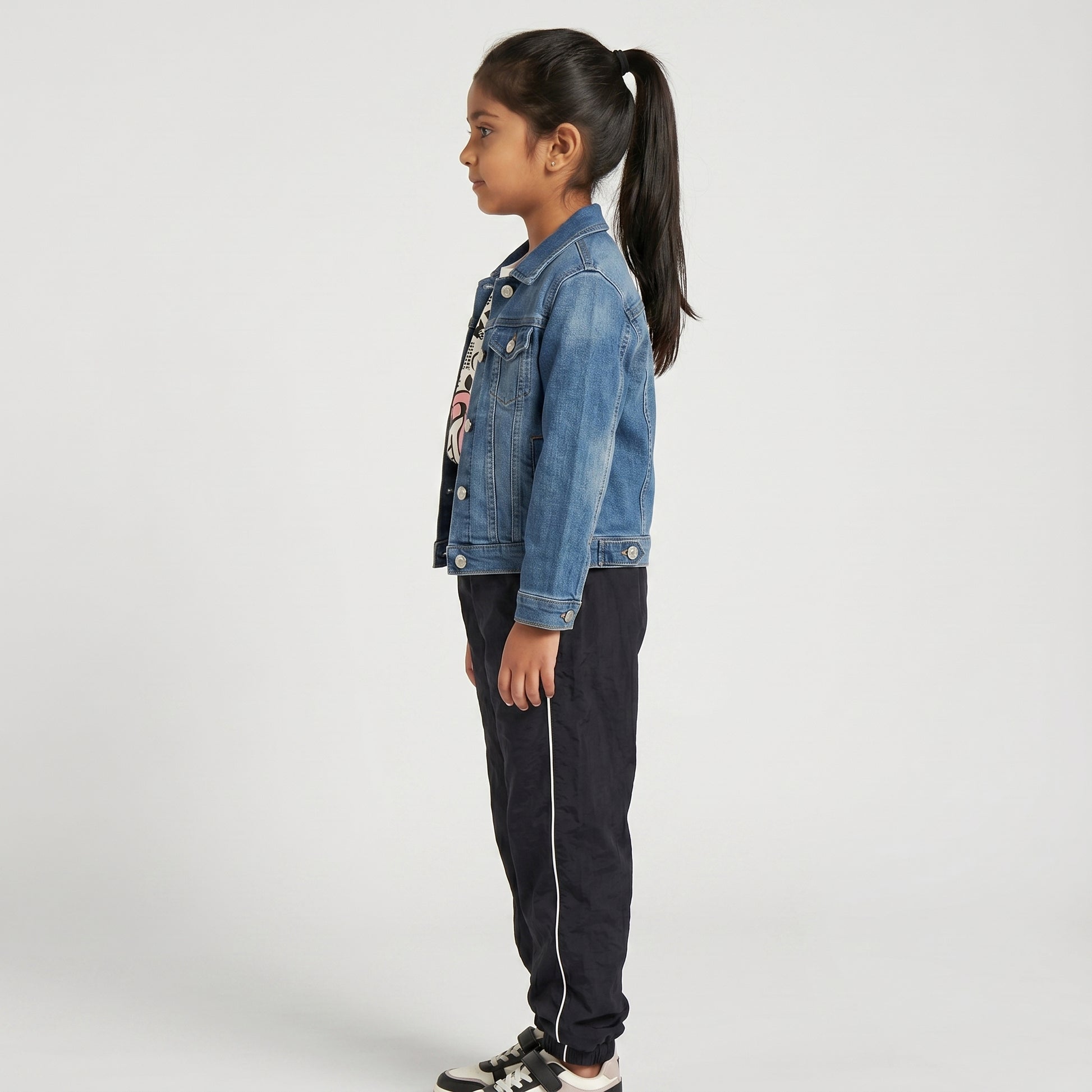 Girls Parachute Pant with Piping