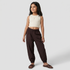Girls Pleated High-Waist Joggers