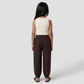 Girls Pleated High-Waist Joggers