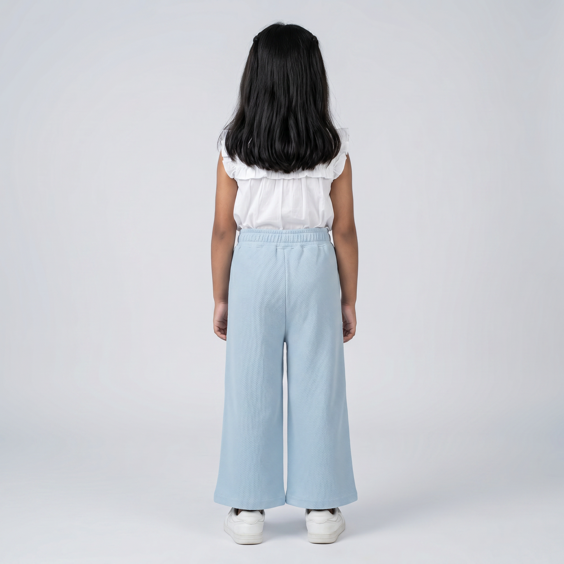 Girls Popcorn Knit Trackpant with Patch Pocket