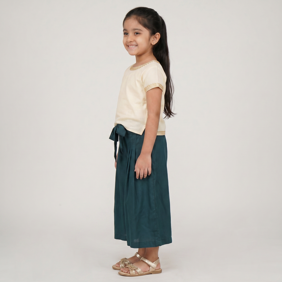 Girls Pin Striper Flared Pants