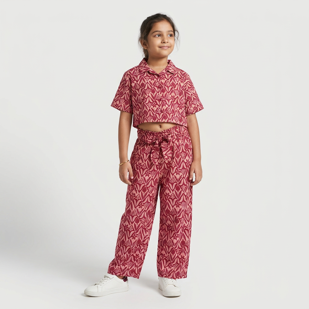Girls Relaxed Fit Printed Pant