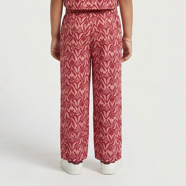 Girls Relaxed Fit Printed Pant