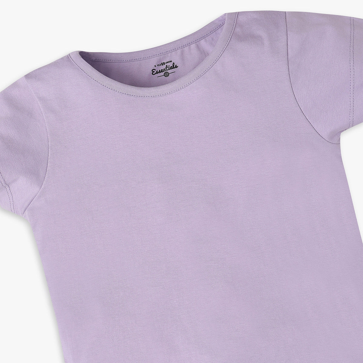 Girls Regular Fit Solid T-Shirt