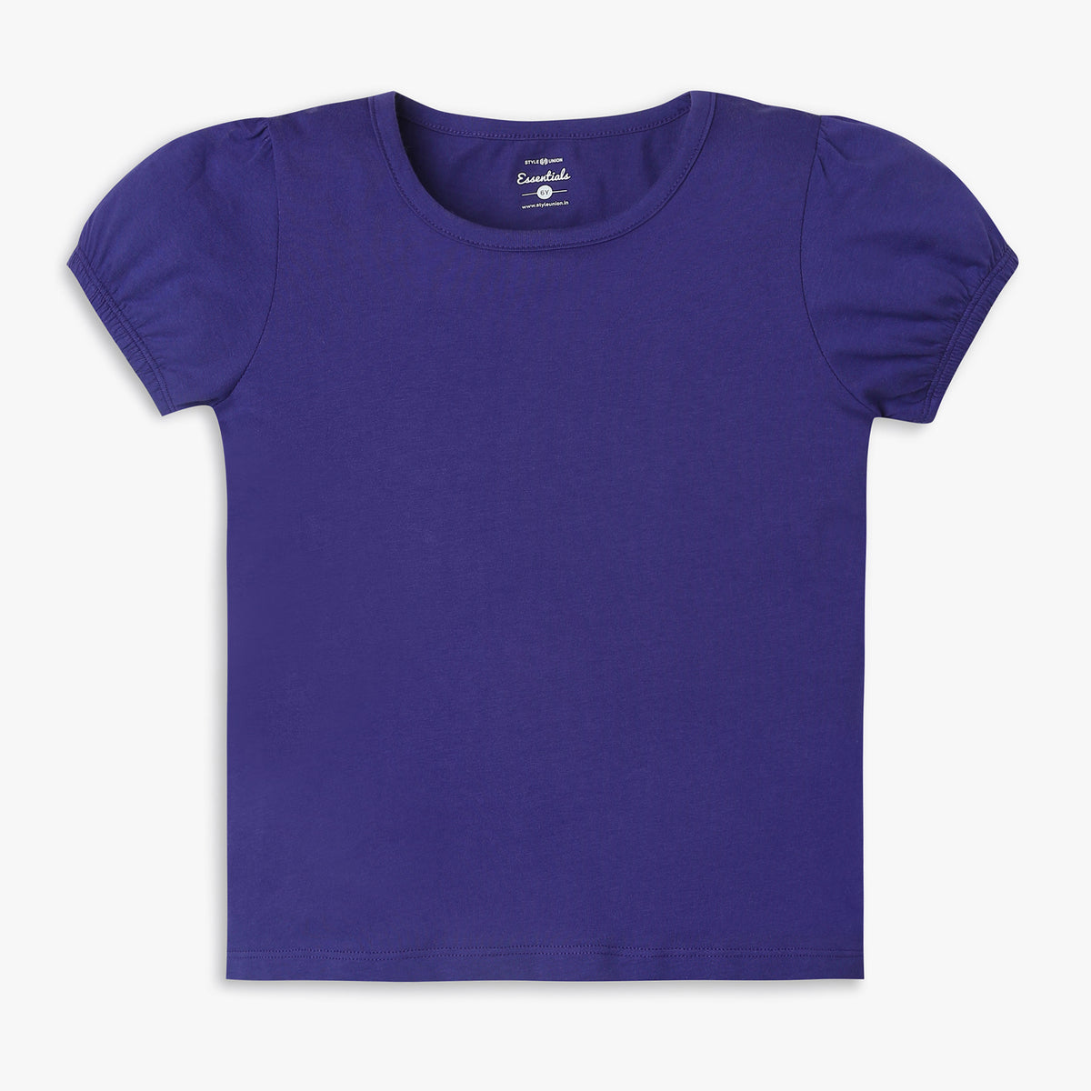 Girls Regular Fit Solid T-Shirt