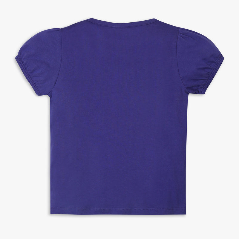 Girls Regular Fit Solid T-Shirt