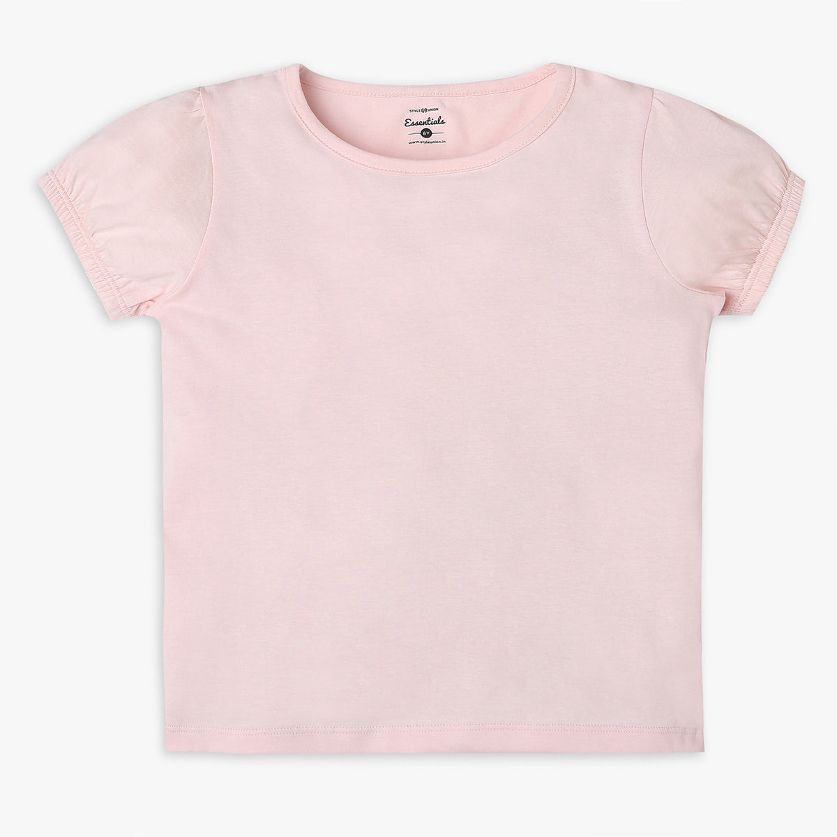 Girls Regular Fit Solid T-Shirt