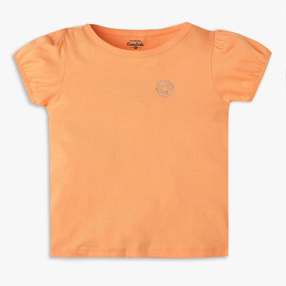 Girls Regular Fit Solid T-Shirt