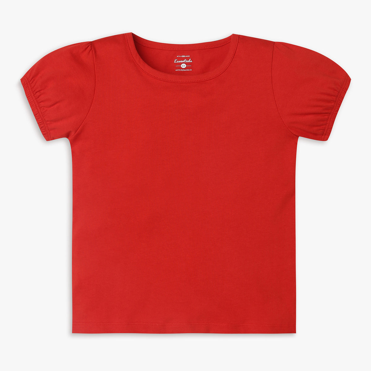 Girls Regular Fit Solid T-Shirt