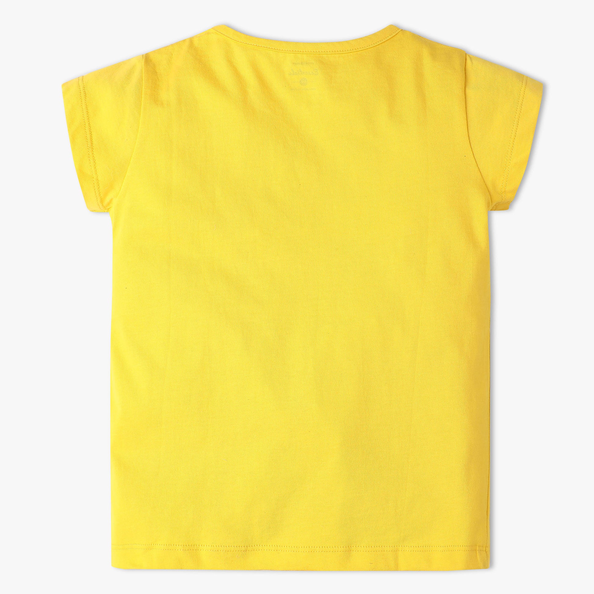 Girls Crew Neck All Day Essential Solid T-Shirt