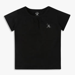 Girls Crew Neck All Day Essential Solid T-Shirt