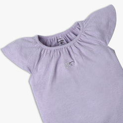 Girls Regular Fit Solid Crew Neck T-Shirt