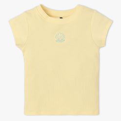 Girls Regular Fit Solid Crew Neck T-Shirt