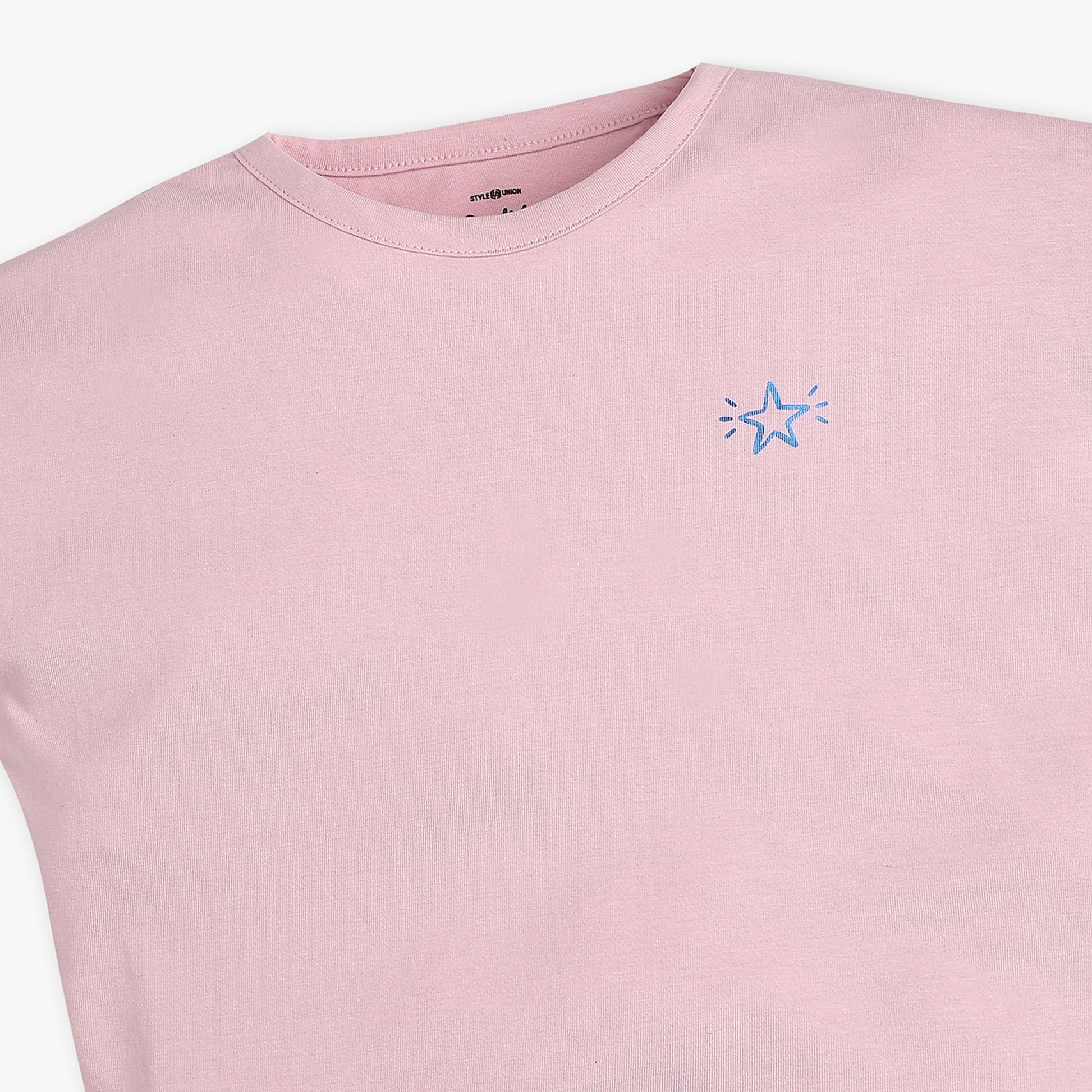 Buy Girls Regular Fit Solid Short Sleeve T-Shirt  - Style Union