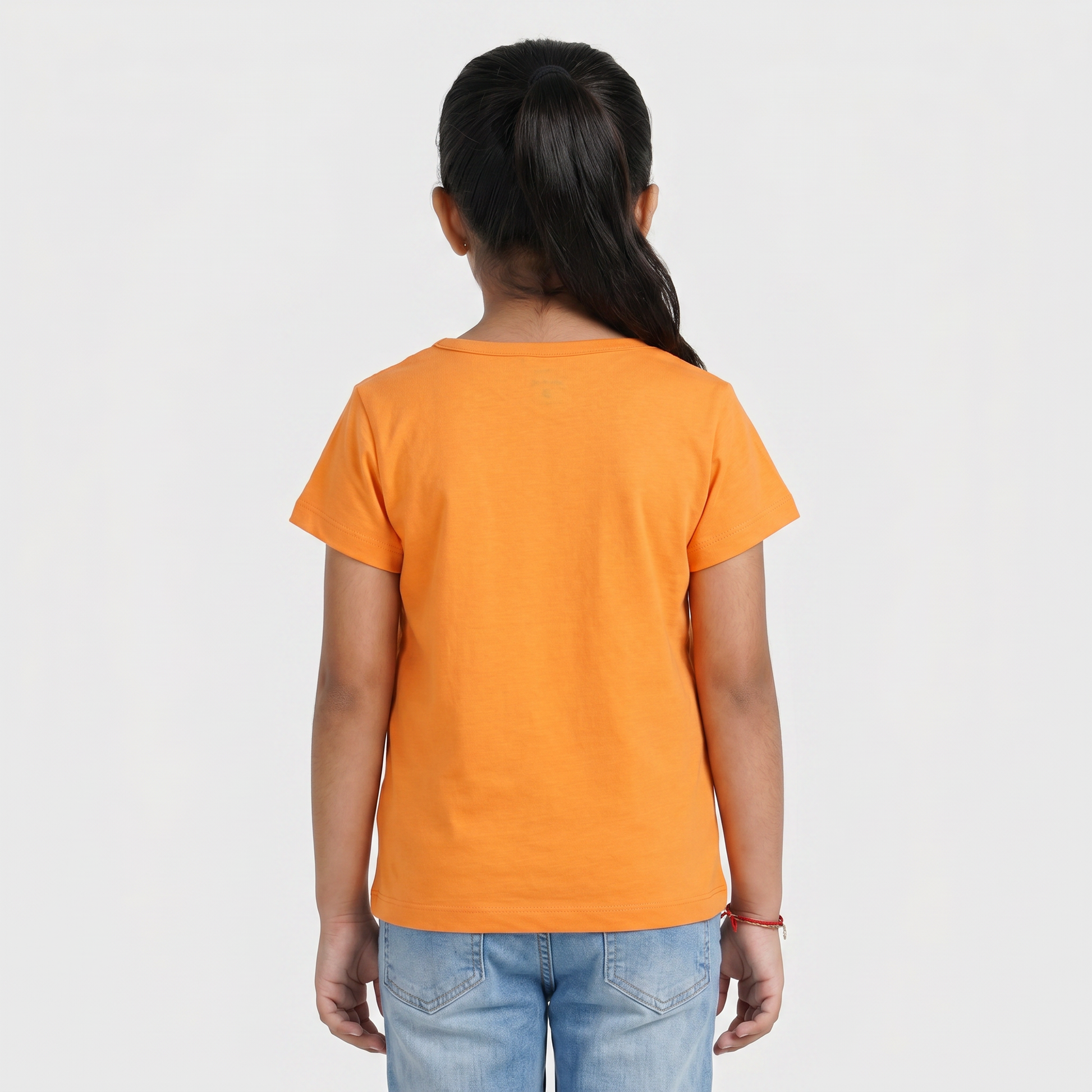 Girls Cotton Crew Neck T-Shirt