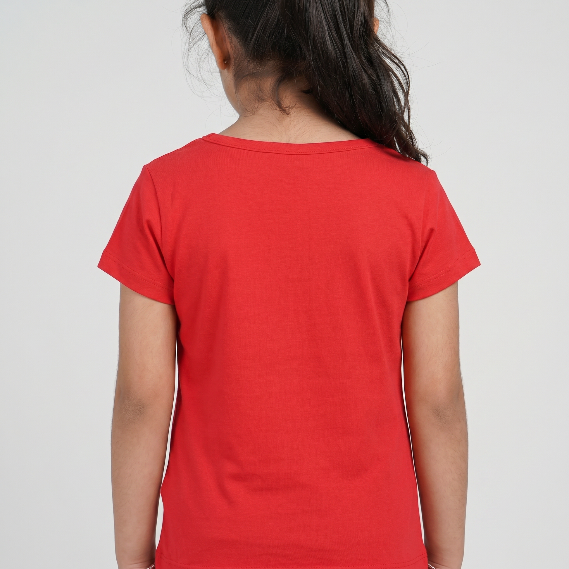 Girls Cotton Crew Neck T-Shirt