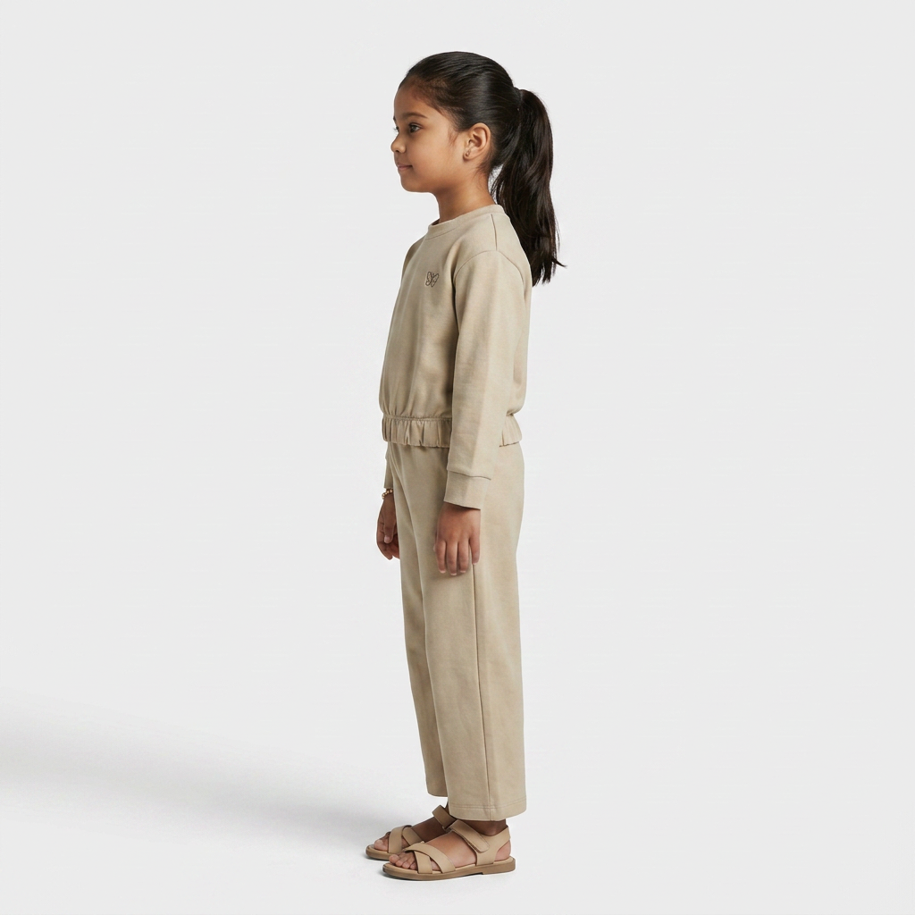 Girls Cotton Mid Rise Trackpants