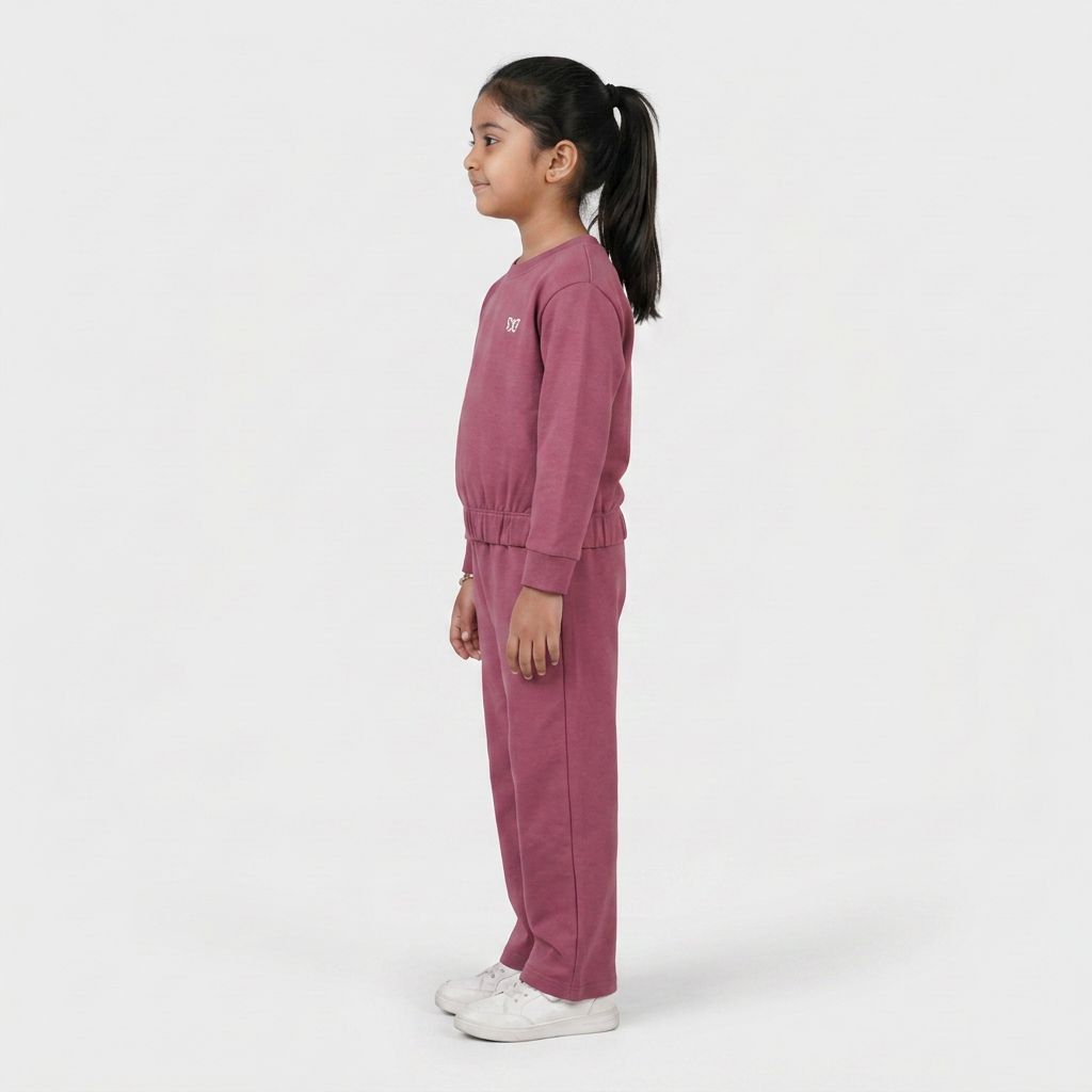 Girls Cotton Mid Rise Trackpants