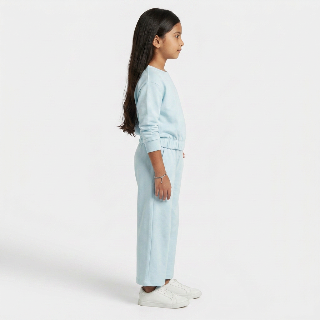 Girls Cotton Mid Rise Trackpants