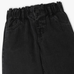 Slouch Fit Solid Ankle Length Mid Rise Pants